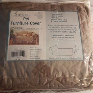surefit pet  furniture cover love seat  58x73 new open package khaki color
